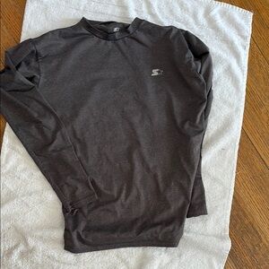 STARTER Gray Long Sleeve Tee Casual Comfort